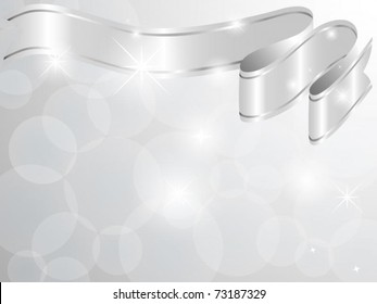 Vector de tarjeta de cinta de plata