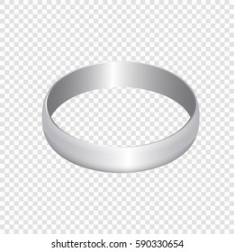 Vector Silver Ring Isolated 