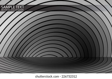 Vector silver shiny arcs vector background template -  Metal vector background design illustration