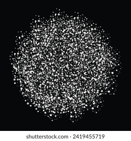 Vector silver stars on black background design.