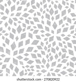 Vector silver textured mosaic tiles seamless pattern background