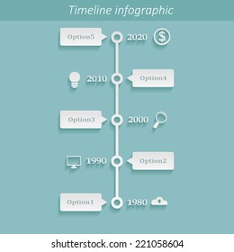 Vector silver timeline infographic design