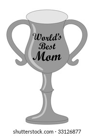 Vector Of A Silver Trophy With Wording 