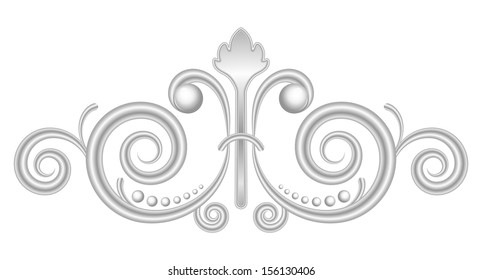 Vector silver vignette