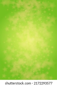 Vector Silver White Glowing Star Confetti on Green Gradient Background. Bokeh Texture. Abstract Magic Starry Pattern. Glitter Shiny Particles Explosion. Summer Glowing Poster. Christmass Design.