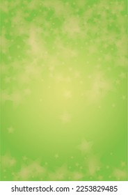 Vector Silver White Glowing Star Confetti on Green Gradient Background. Bokeh Texture. Abstract Magic Starry Pattern. Glitter Shiny Particles Explosion. Summer Glowing Poster. Christmass Design.