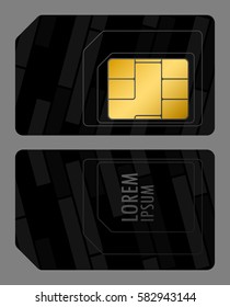 vector sim card corporate identity, design of corporate objects