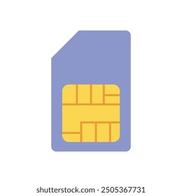 Vector sim card icon. Mobile telephone card. 