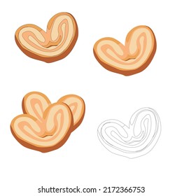 Vector similar to ears cookies on a white background isolated
