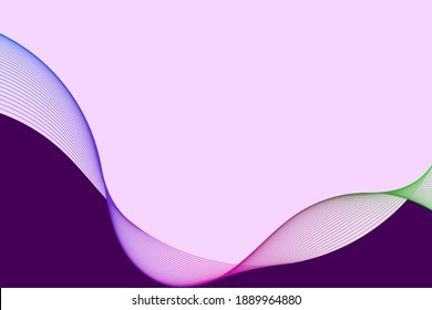 Vector simple abstract background - modern concept of paper art style. Cut paper style and line interpolate background. Wavy line and contour pattern background.