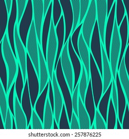 Vector simple abstract blue wave seamless background