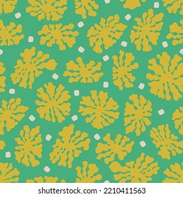 Ilustración de flor simple y abstracta vectorial patrón de repetición sin fisuras