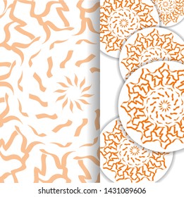 vector of simple abstract mandala background template with modern design, elegant and beauty with gradient colors, realistic background, eps 10.