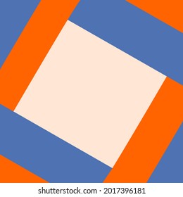 vector simple, abstract, minimalist orange and blue background