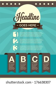 Vector of simple abstract retro background