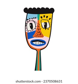 Vector simple avatar of a character, child's drawing