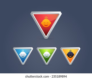 Vector Simple Baby Icon/Button 
