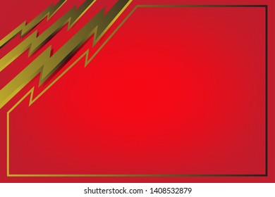 vector of simple background with modern design in gold and red colors. Eps 10.