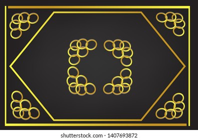 vector of simple background template with abstract motif and modern design in gold colors. Eps 10.