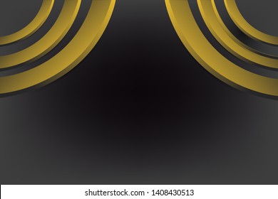 vector of simple background template with modern design in gold and dark colors. Eps 10.