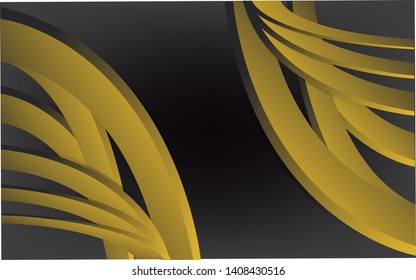 vector of simple background template with modern design in gold and dark colors. Eps 10.