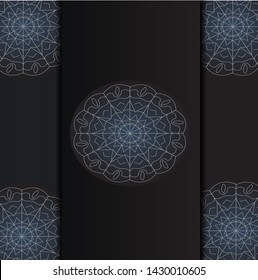 vector of simple background template with modern design, elegant and beauty with mandala style, dark colors, eps 10.