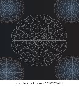 vector of simple background template with modern design, elegant and beauty with mandala style, dark colors, eps 10.