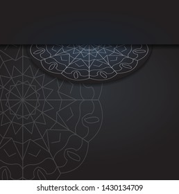 vector of simple background template with modern design, elegant and beauty with mandala style, dark colors, eps 10.