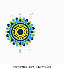 Vector of simple and beautiful Rakhi on white background for Raksha Bandhan.