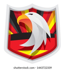 vector of simple bird head symbols