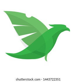 vector of simple bird head symbols