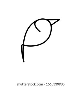 Vektorillustration - einfache Vogelsymbolgrafik einzeln auf Websites und mobilen Apps