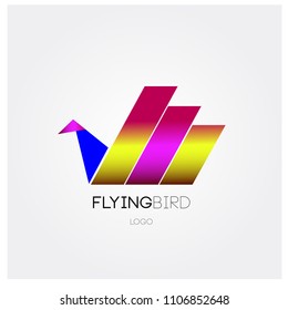 Vector simple bird illustration for logo and symbol. 