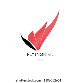 Vector simple bird illustration for logo and symbol. 