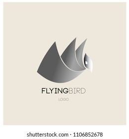 Vector simple bird illustration for logo and symbol. 