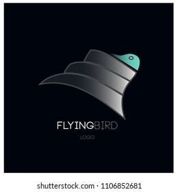 Vector simple bird illustration for logo and symbol. 