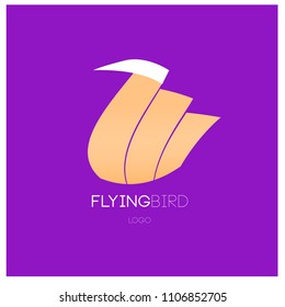 Vector simple bird illustration for logo and symbol. 