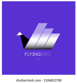 Vector simple bird illustration for logo and symbol. 