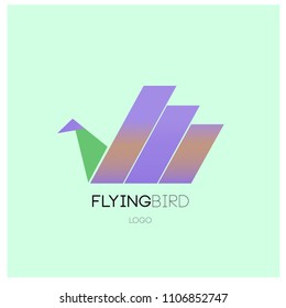 Vector simple bird illustration for logo and symbol. 