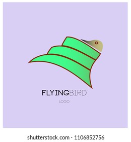 Vector simple bird illustration for logo and symbol. 