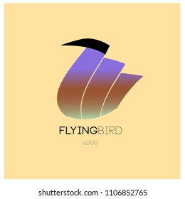 Vector simple bird illustration for logo and symbol. 