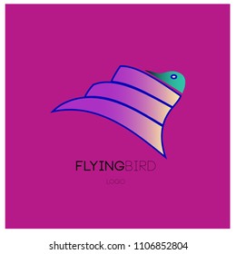 Vector simple bird illustration for logo and symbol. 