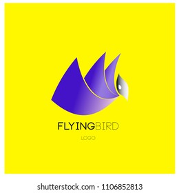 Vector simple bird illustration for logo and symbol. 
