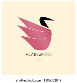 Vector simple bird illustration for logo and symbol. 