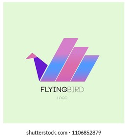 Vector simple bird illustration for logo and symbol. 