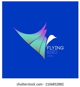 Vector simple bird illustration for logo and symbol. 