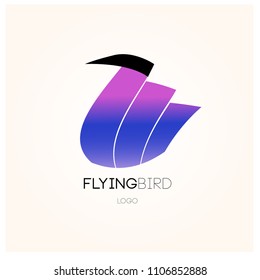 Vector simple bird illustration for logo and symbol. 