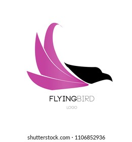 Vector simple bird illustration for logo and symbol. 