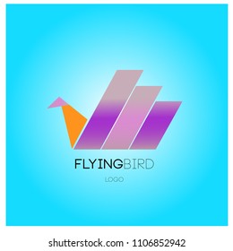 Vector simple bird illustration for logo and symbol. 