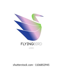 Vector simple bird illustration for logo and symbol. 